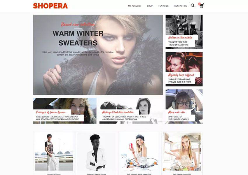 Shopera Customizable free wordpress theme wp responsive ecommerce shop woocommerce