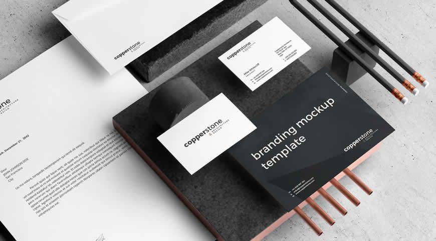 Copperstone Branding Photoshop PSD Mockup Template