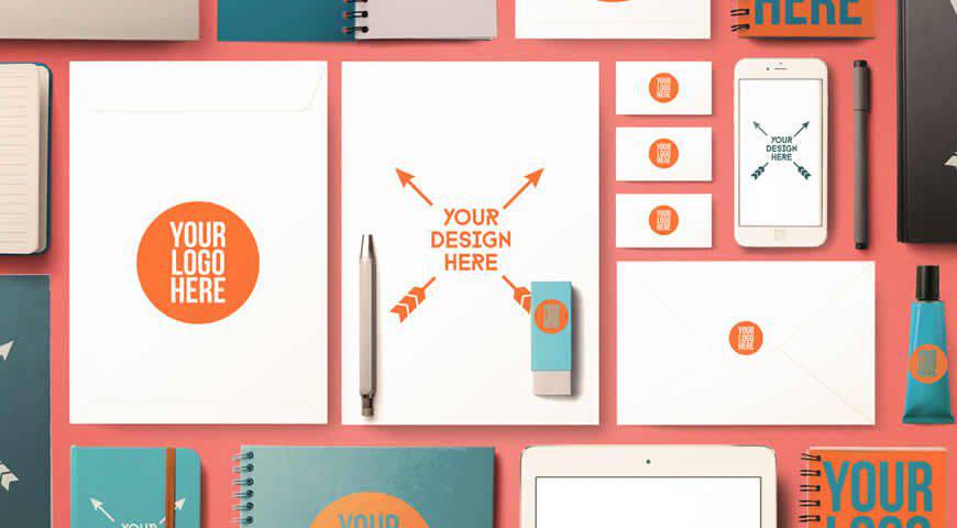 Back to School Office Supplies Photoshop PSD Mockup Template