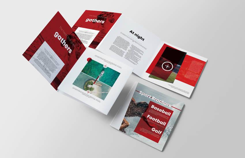 Sport Square brochure business template format