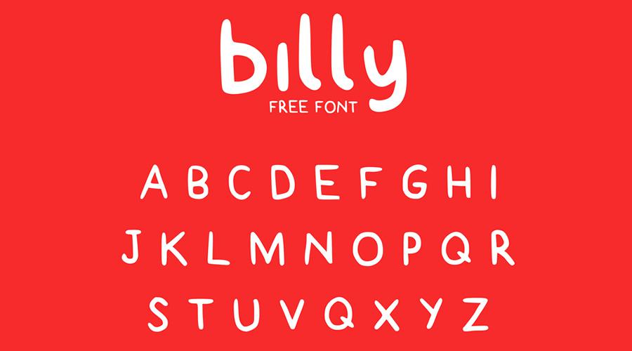Billy Free quirky creative font family typeface