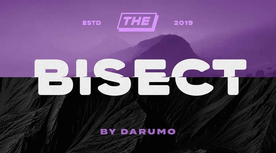 Bisect Free Display quirky creative font family typeface