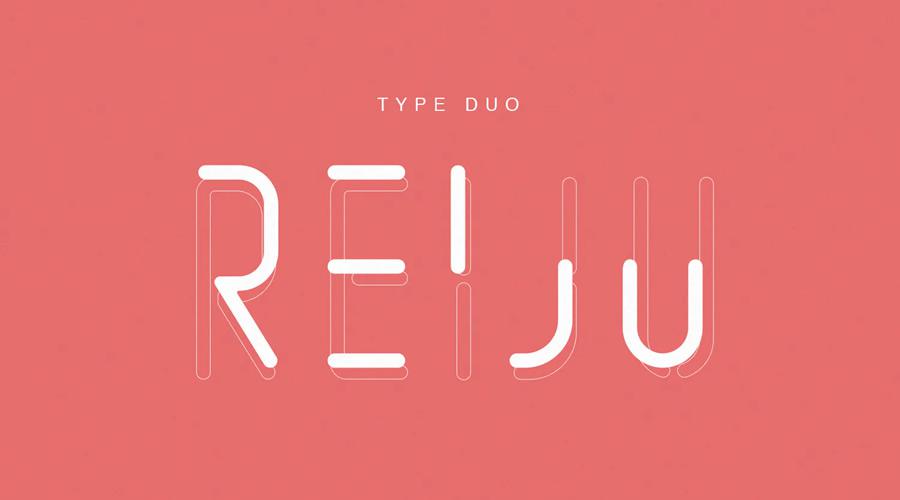 Reiju quirky creative font family typeface