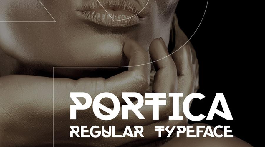 Portica Regular quirky creative font family typeface