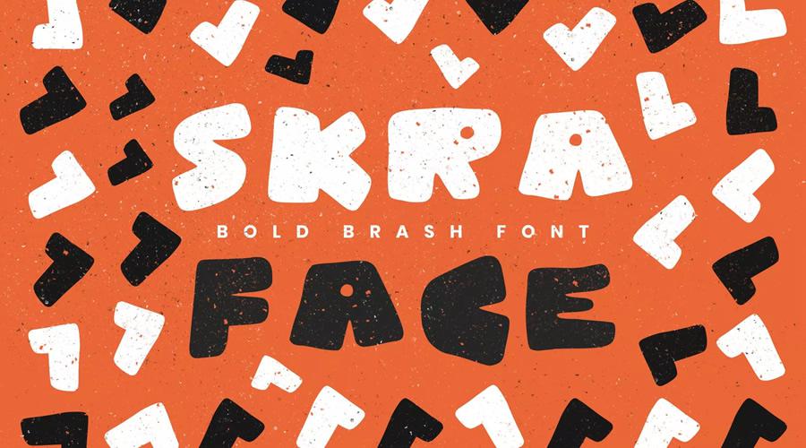 Skra Free Hand-Drawn quirky creative font family typeface