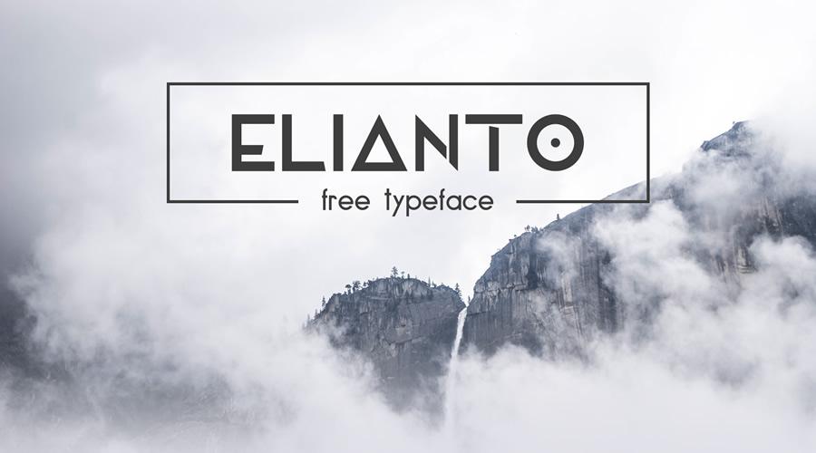 Elianto Free quirky creative font family typeface