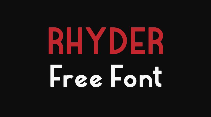 Rhyder Free quirky creative font family typeface