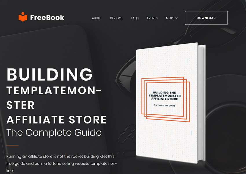 FreeBook Ebook Landing Pag free wordpress theme wp responsive one-page single page scroll