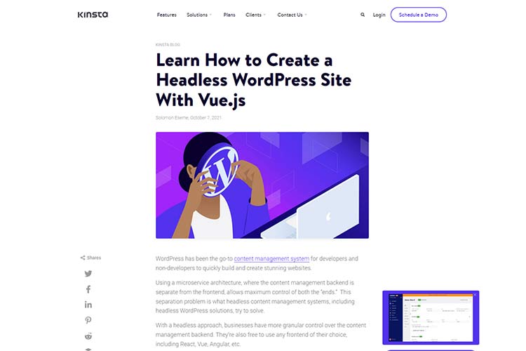 Example from Learn How to Create a Headless WordPress Site With Vue.js