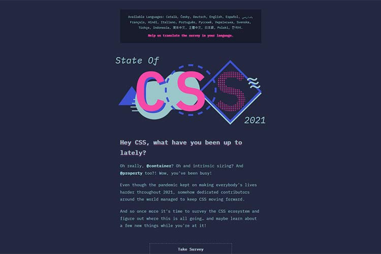 Example from The State of CSS Survey
