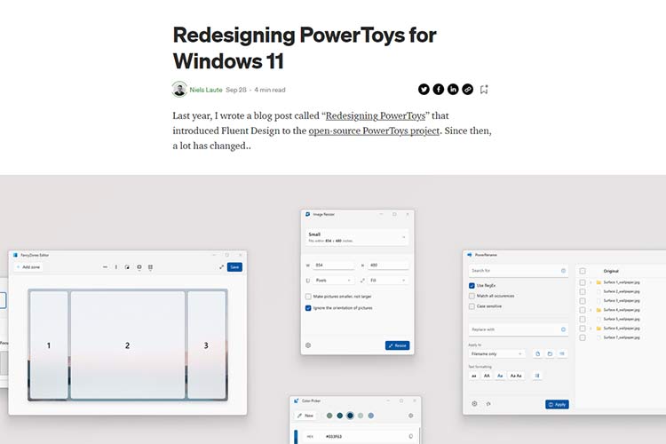 Example from Redesigning PowerToys for Windows 11