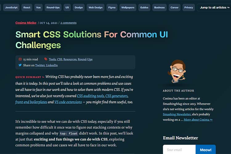 Example from Smart CSS Solutions For Common UI Challenges