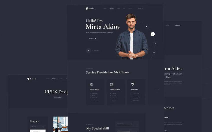 Lendex Bootstrap 5 Personal Portfolio free bootstrap web template html html5 responsive mobile-first