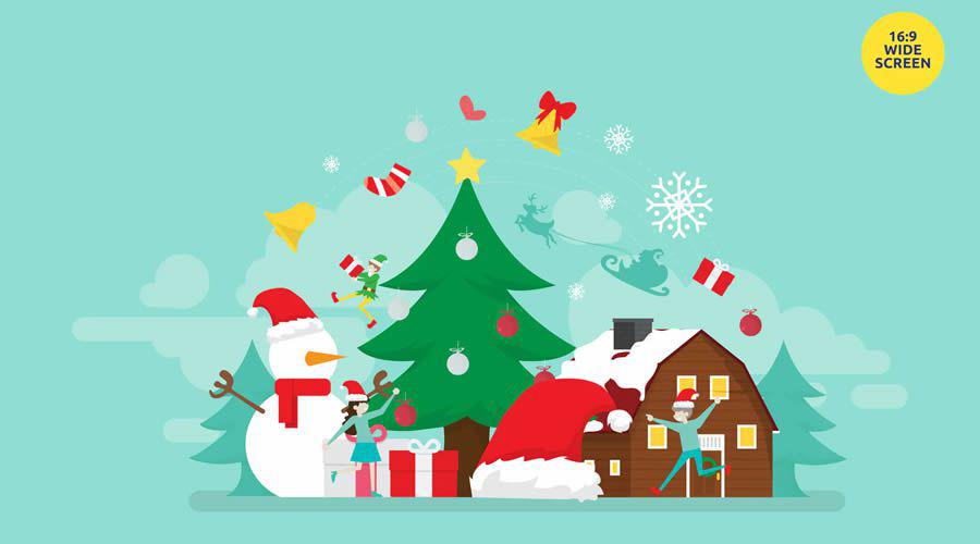Merry Christmas Vector Illustration Concept