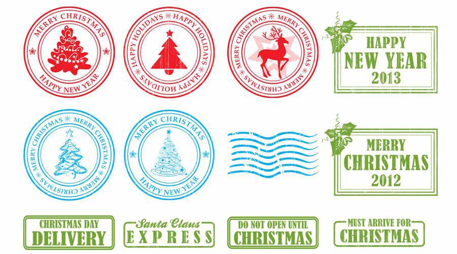 13 Christmas Stamp Brushes free holidays