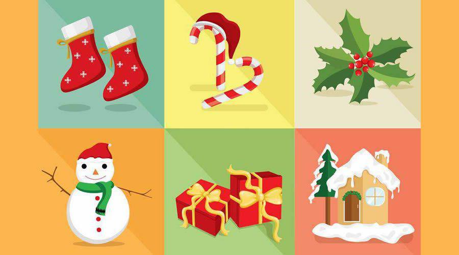 Christmas Vector Icon Set free holidays