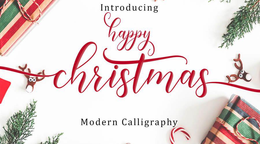 Happy Christmas Script Font