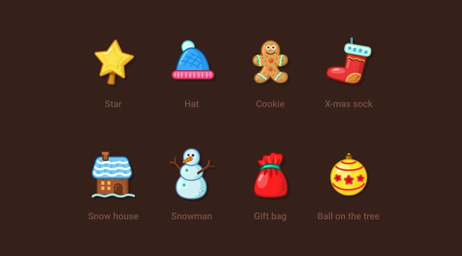 Christmas Illustrated Icon Pack