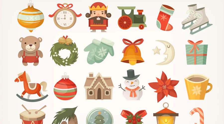 24 Illustrated Christmas Elements