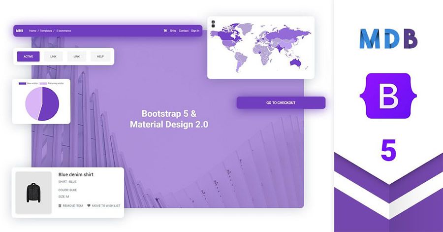 Vue Material Design Bootstrap 5 Admin UI Kit Free