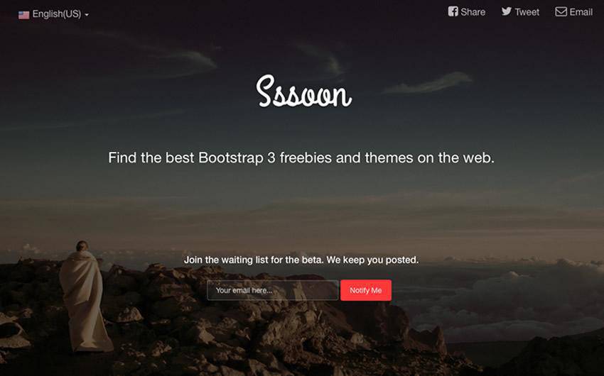 Coming Sssoon soon landing page free bootstrap web template html html5 responsive mobile-first