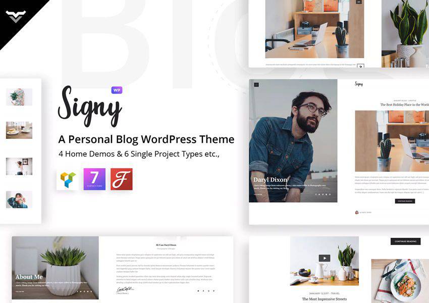Signy wordpress theme personal blog blogger blogging