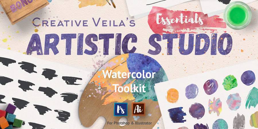 Artistic Studio: Watercolor Toolkit ABR