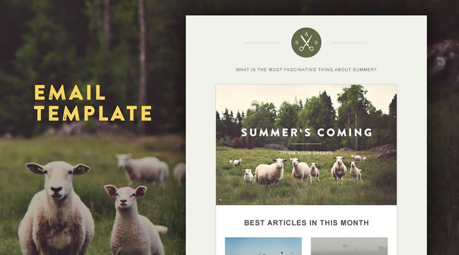 Green Village HTML free responsive newsletter template email