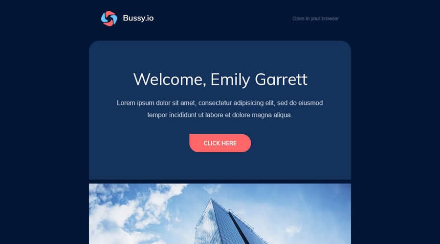 Bussy Free HTML responsive newsletter template email