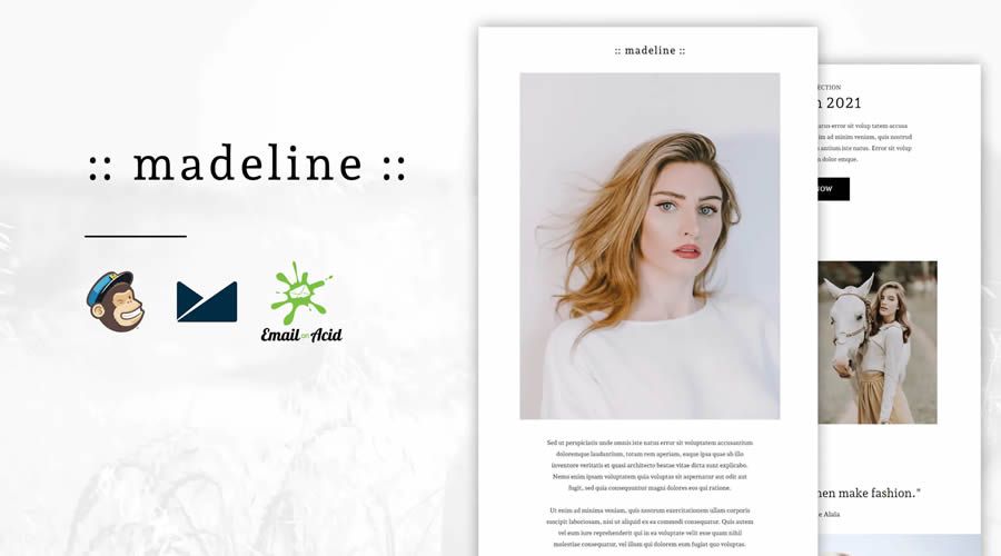Madeline eCommerce responsive newsletter template email