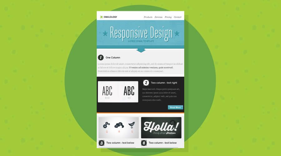 Emailology free responsive newsletter template email