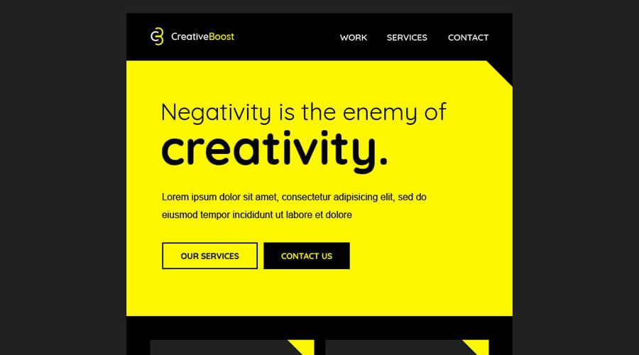 Creative Boost HTML free responsive newsletter template email