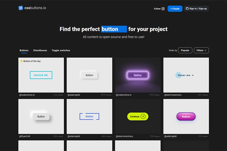 Example from CSS Buttons