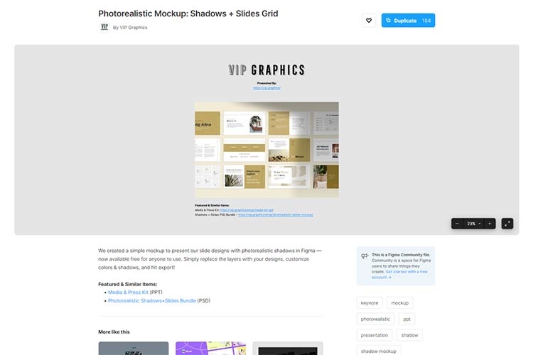 Example from Photorealistic Mockup: Shadows + Slides Grid