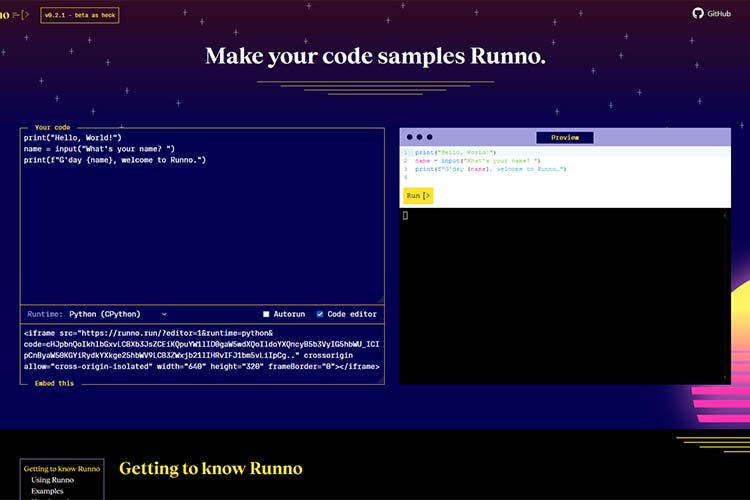 Example from Runno