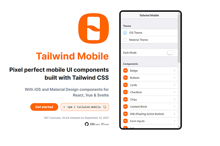 Example from Tailwind Mobile
