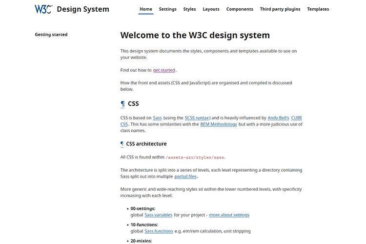 Example from Welcome to the W3C design system