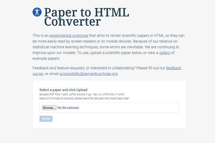 Example from Paper to HTML Converter