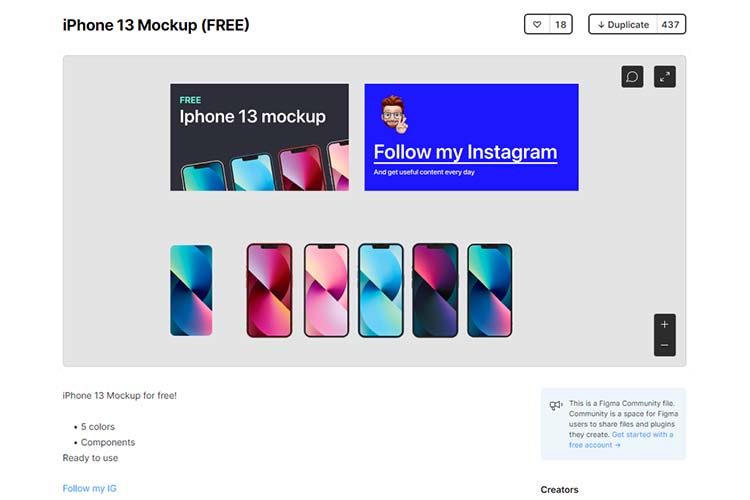 Example from iPhone 13 Mockup (FREE)