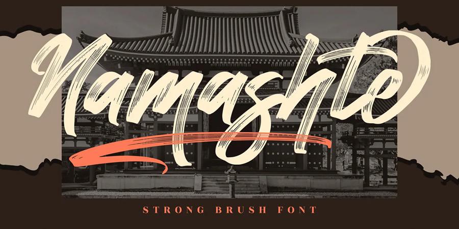 Namashte free font brush hand-written hand-painted