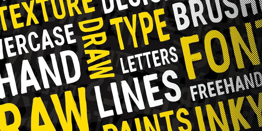 flat free font brush hand-written hand-painted