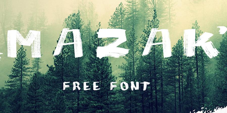 Mazak free font brush hand-written hand-painted