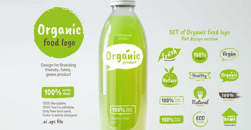 Organic Logo Templates food drink eat