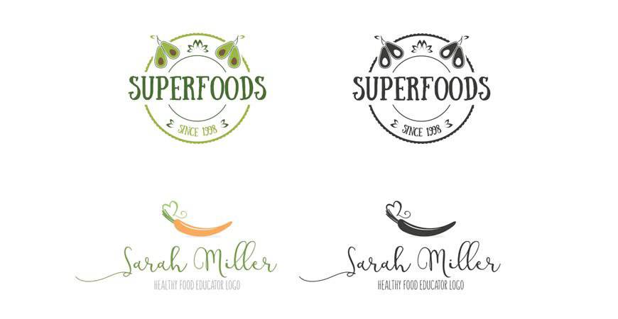 Unique Minimal Logos food drink eat