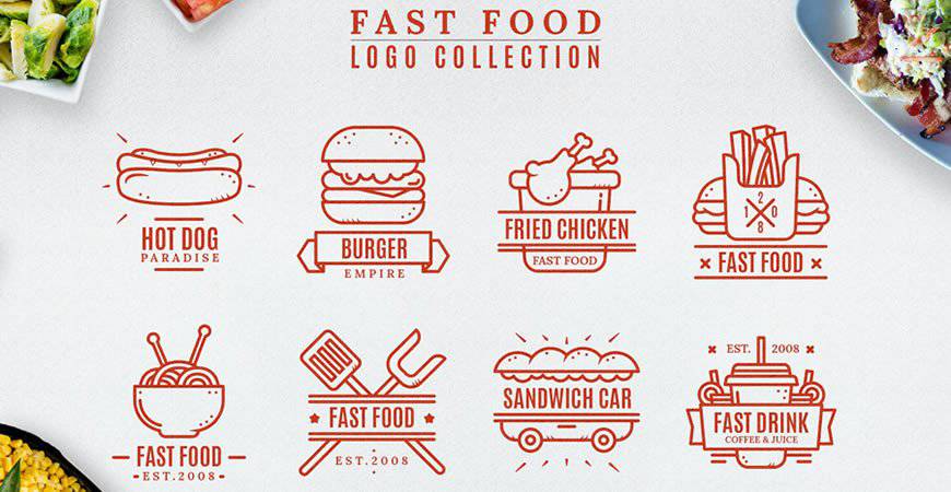 Fast Logo Collection food drink eat