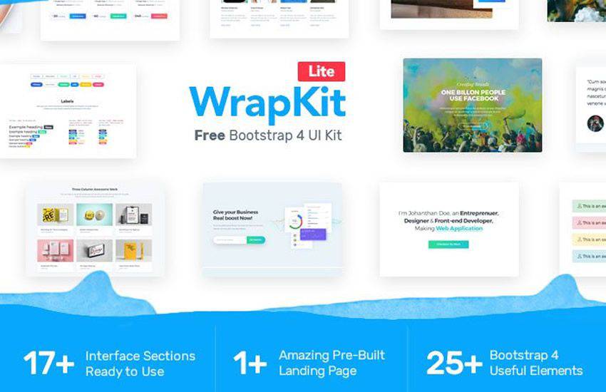 Wrappixel bootstrap 4 four template ui kit free responsive