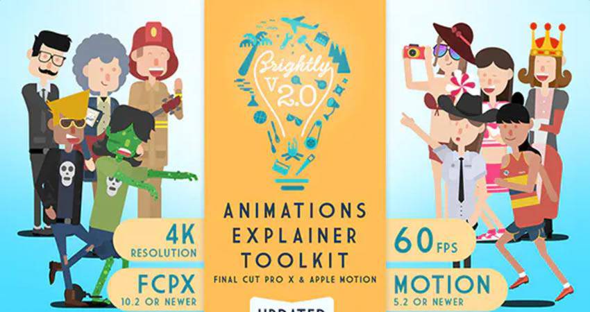 Brightly Animations Explainer Toolkit free final cut pro fcpx preset template