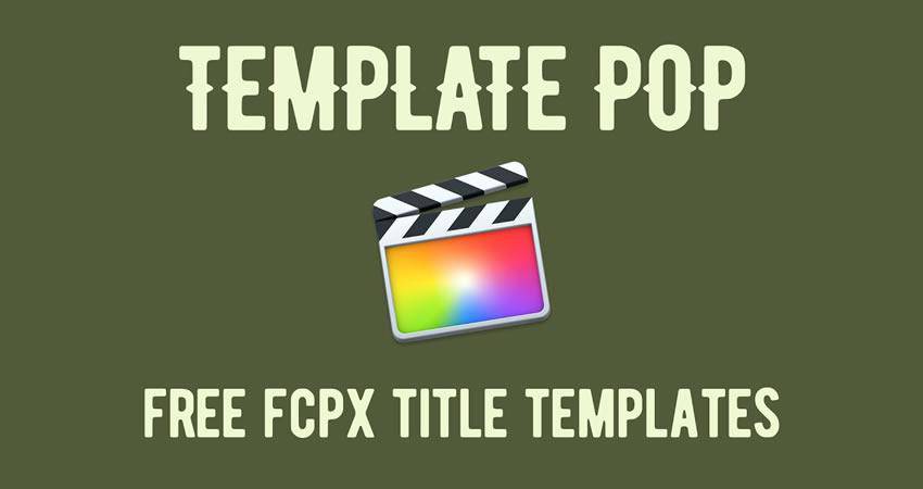 Pop Title free final cut pro fcpx preset template