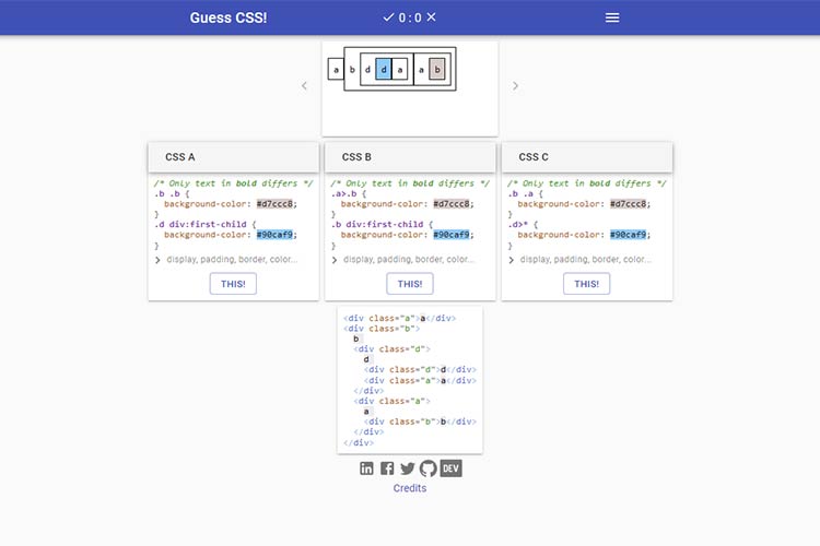 Example from Guess CSS!